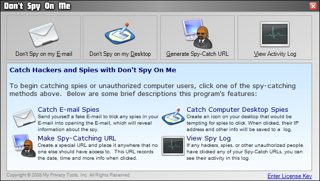 Click to view Don't Spy On Me 1.0.3266.41302 screenshot